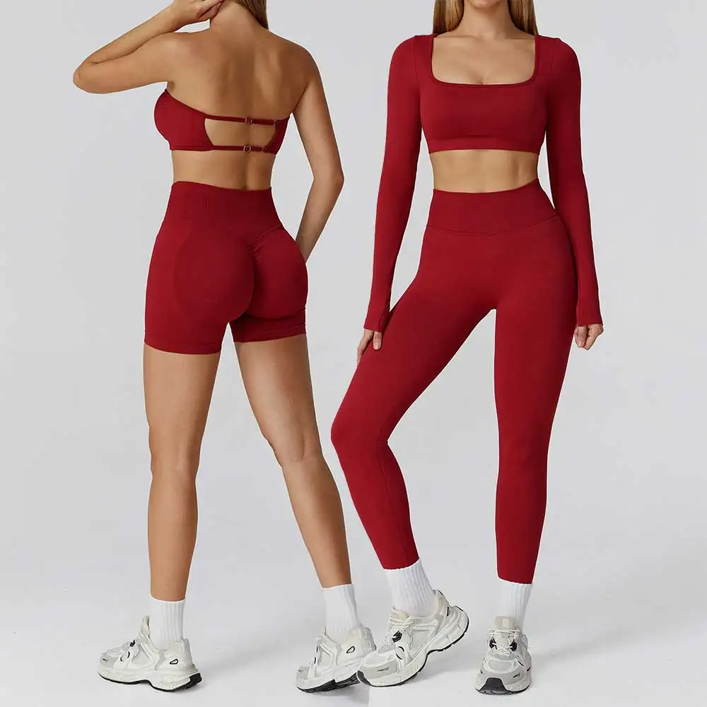 

Yoga Set 2PCS Gym Outfits Women Sport Bras Brassiere Workout Tops Women Yoga Clothes Fitness Leggings Gym Set Seamless Yoga Suit