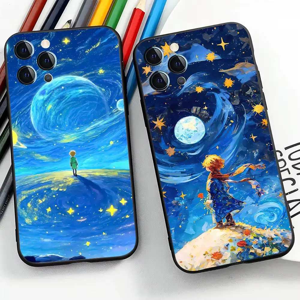 Funda de teléfono The L-Little P-Prince VANGO, funda de silicona suave para IPhone 16 15 14 13 12 11 Plus Pro Max Plus