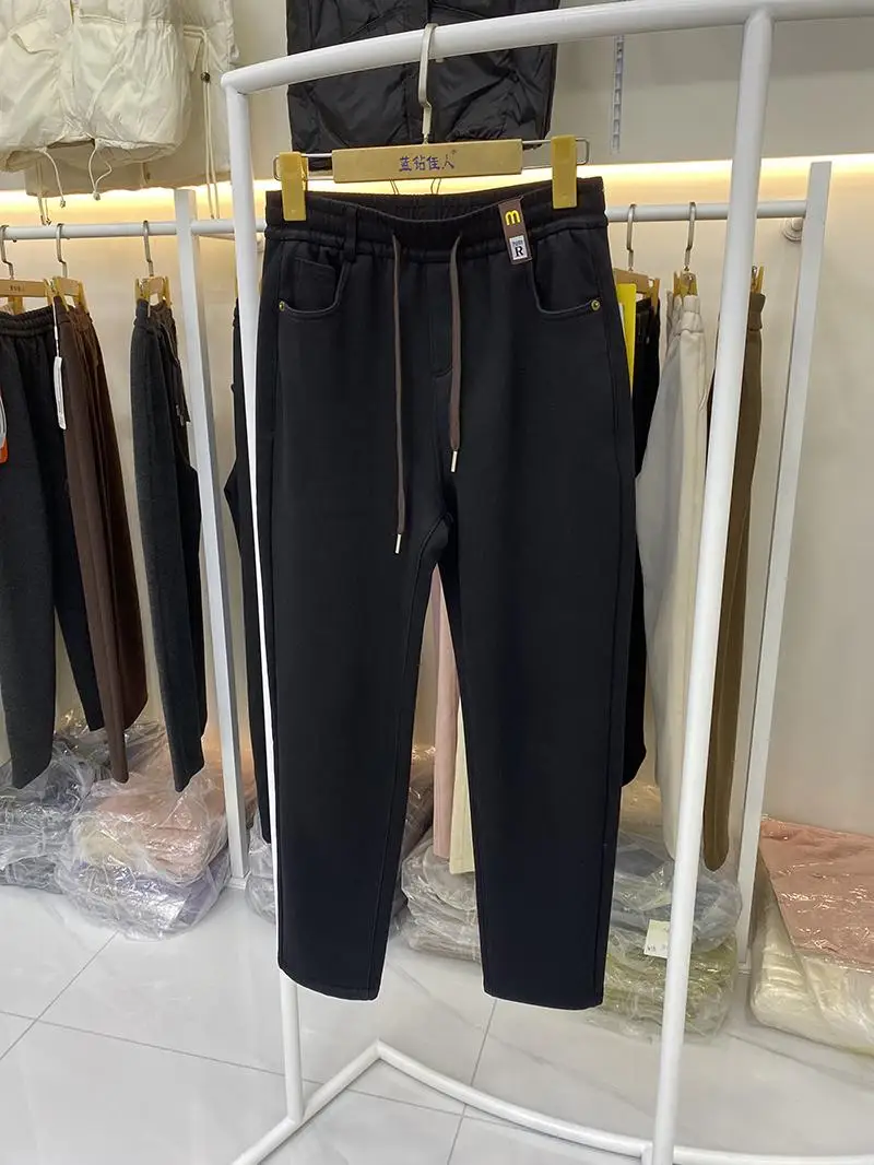 

Джинсы женские Goderian 929 осенне-зимние, утепленные, в стиле ретро, повседневные, с высокой талией, удлиненные, облегающие, из денима