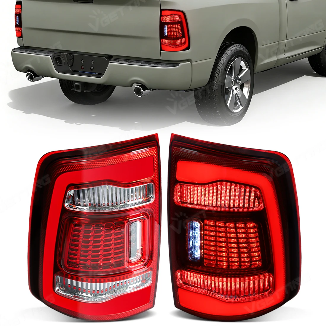 

Светодиодные задние фонари в сборе для Dodge Ram 1500 2500 3500 Pickup 2009-2018, стоп-сигналы, указатели поворота, фары дальнего света, автомобильные аксессуары