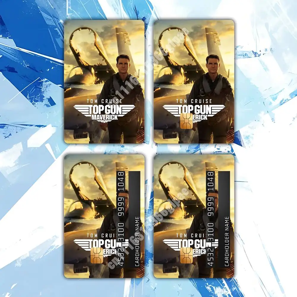 T-Top Gun T-Tom C-Cruise M-Maverick Sticker for NFC ID Card Film Skin Credit Bank Card Artistic Pattern Design