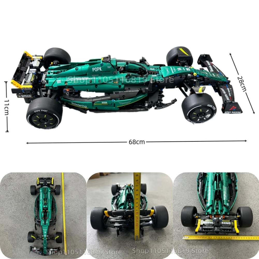 Aramco Martin AMR24 F1 Racing Building Blocks 1912Pcs MOC Bricks Technics Vehicles Race Car Model Kit DIY Craft Toys Decor Gifts
