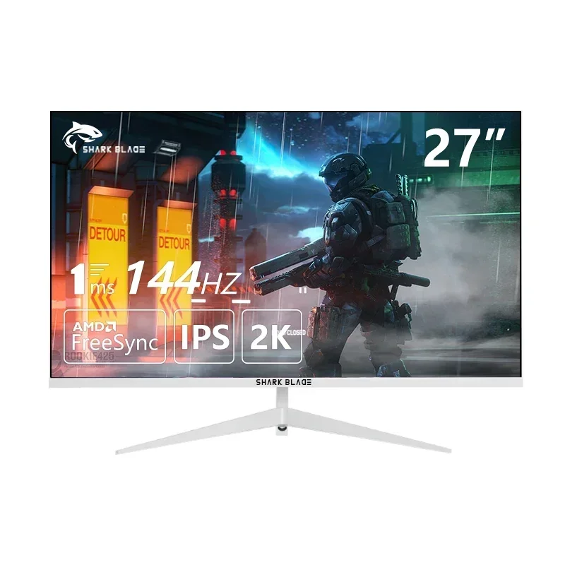 

27 Inch Monitor 2K HDMI 144Hz Gaming Computer DP 16:9 Desktop IPS Screen Audio Full HD Gamer Display