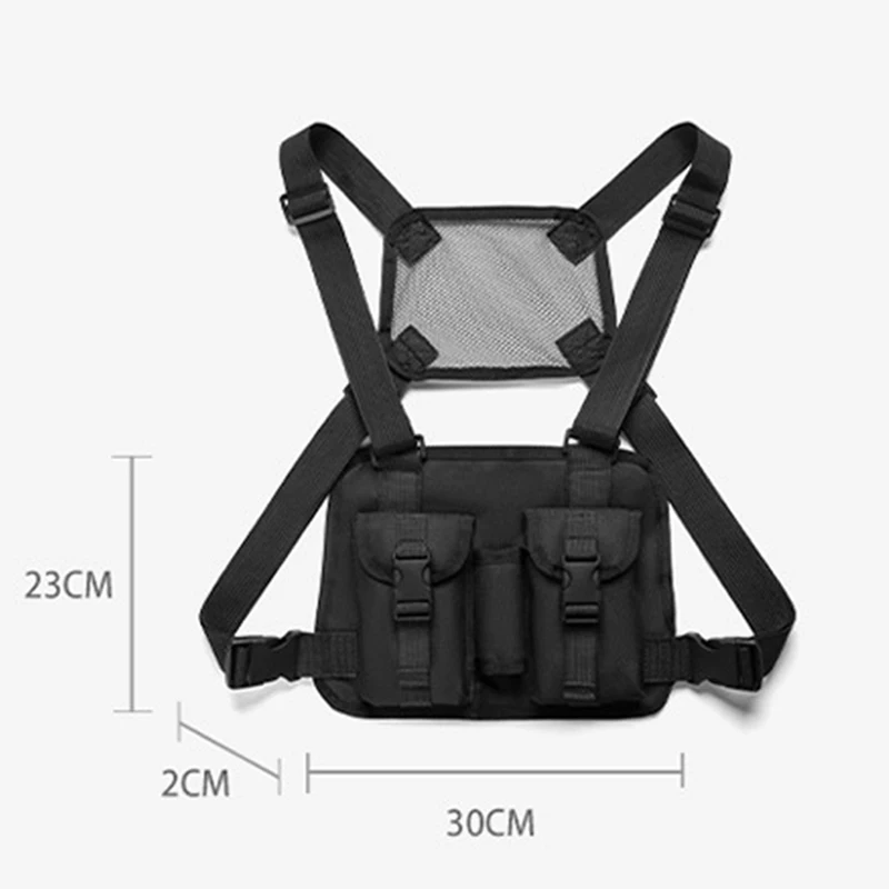 Tactical Fishing Climbing Vest Backpack Outdoor Lure Travel Communting Hunting Camping Pouch Multifunctional Chest Fanny Pack