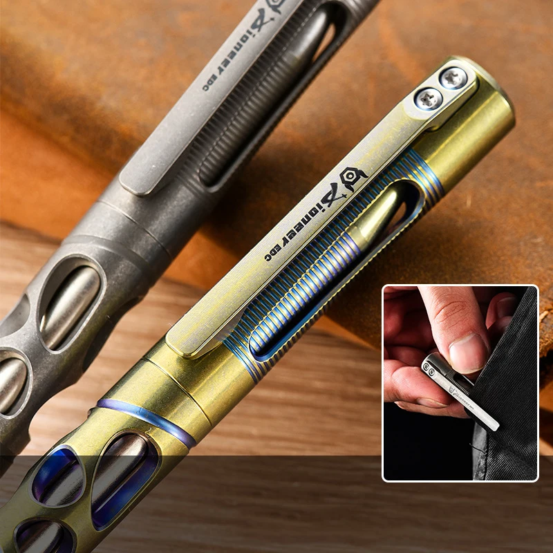 Titanium Alloy Portable Tactical Pen Multifunctional Pioneer EDC Window Breaking Tool