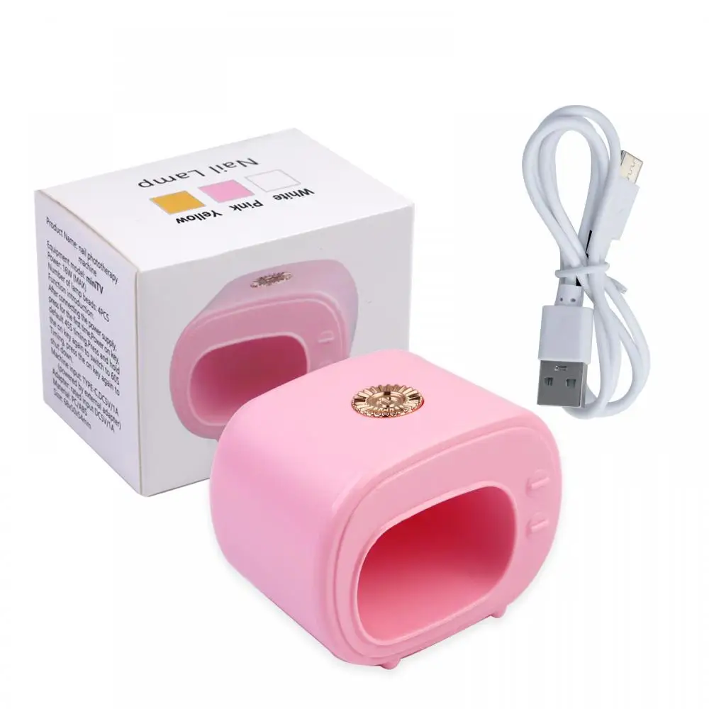 16W Mini Nail Dryer Machine Portable UV LED Manicure Lamp uso domestico lampada per unghie per la polimerizzazione del Gel vernice per smalto con cavo USB