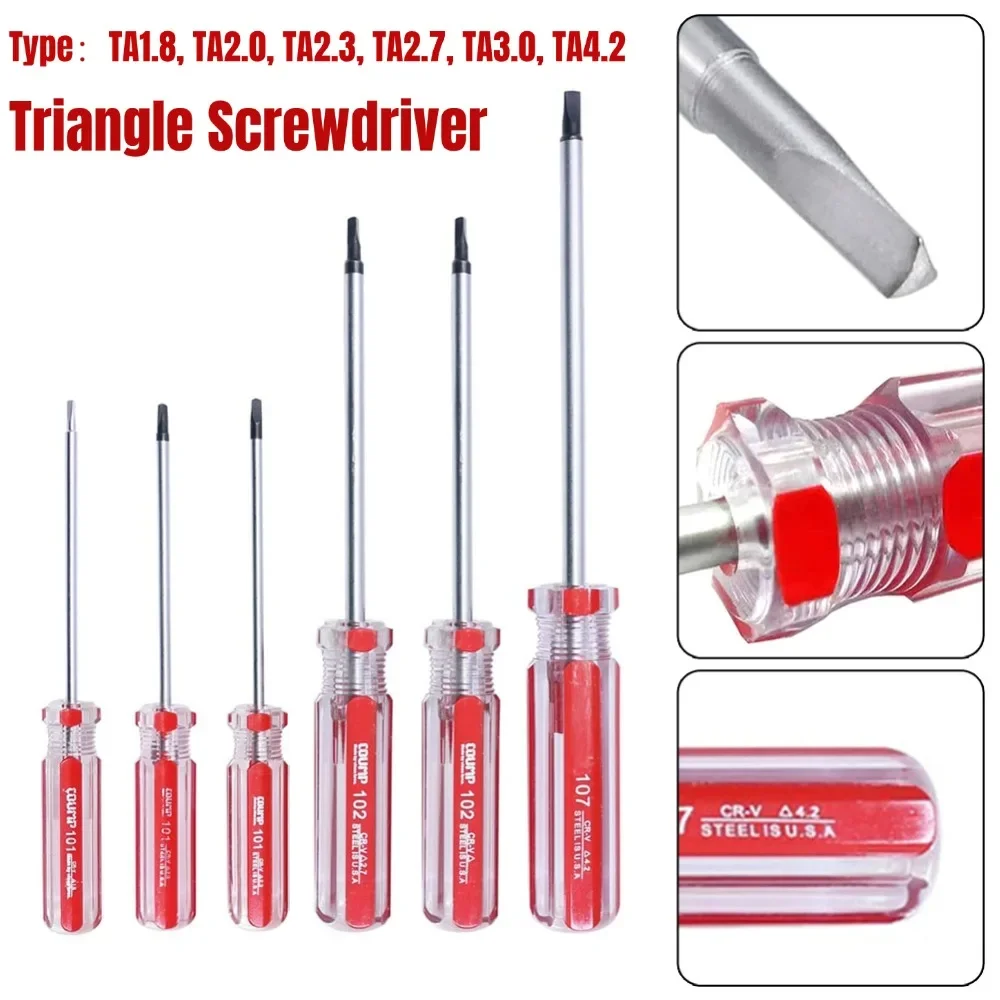 Repair Tool Kit Vanadium Steel Triangle Screwdriver Precision Screw Removal Triangular Hand Tools A1.8/2.0/2.3/2.7/3.0/4.2mm