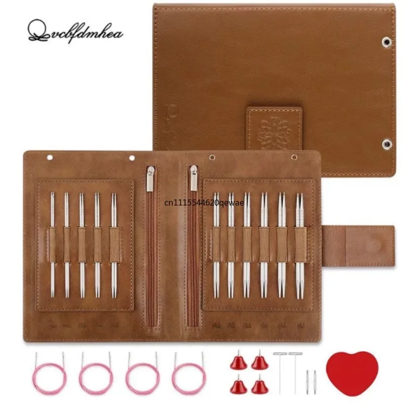 For 4 Inch 5 Inch 1.5mm Solid Stainless Steel Removable Circular Knitting Needle Set, Hand Knitting Craft Tool