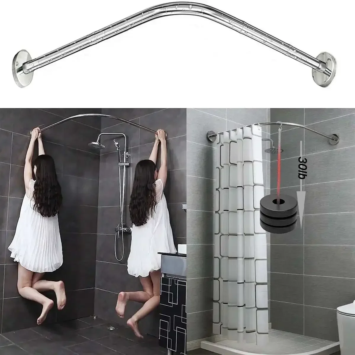 Thumbnail 3 - #31 Budget Shower Curtain Rails for Smart Shoppers