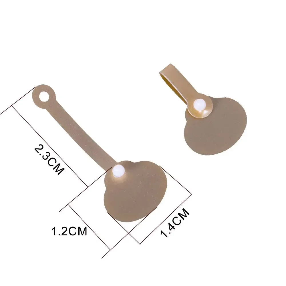 Druckknopf-Ringanhänger aus PVC in Goldweiß, Schmuckanhänger, Halsketten-Verpackungsetikett, Kunststoff-Geschenkanhänger, Vinyl-Knopfclip-Verschluss – Detail 1