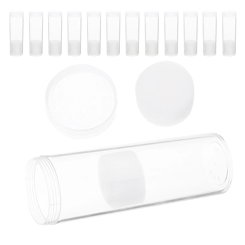 20 Pcs Coin Storage Box Collection Collecting Tubes Supplies Holder Case with Cover