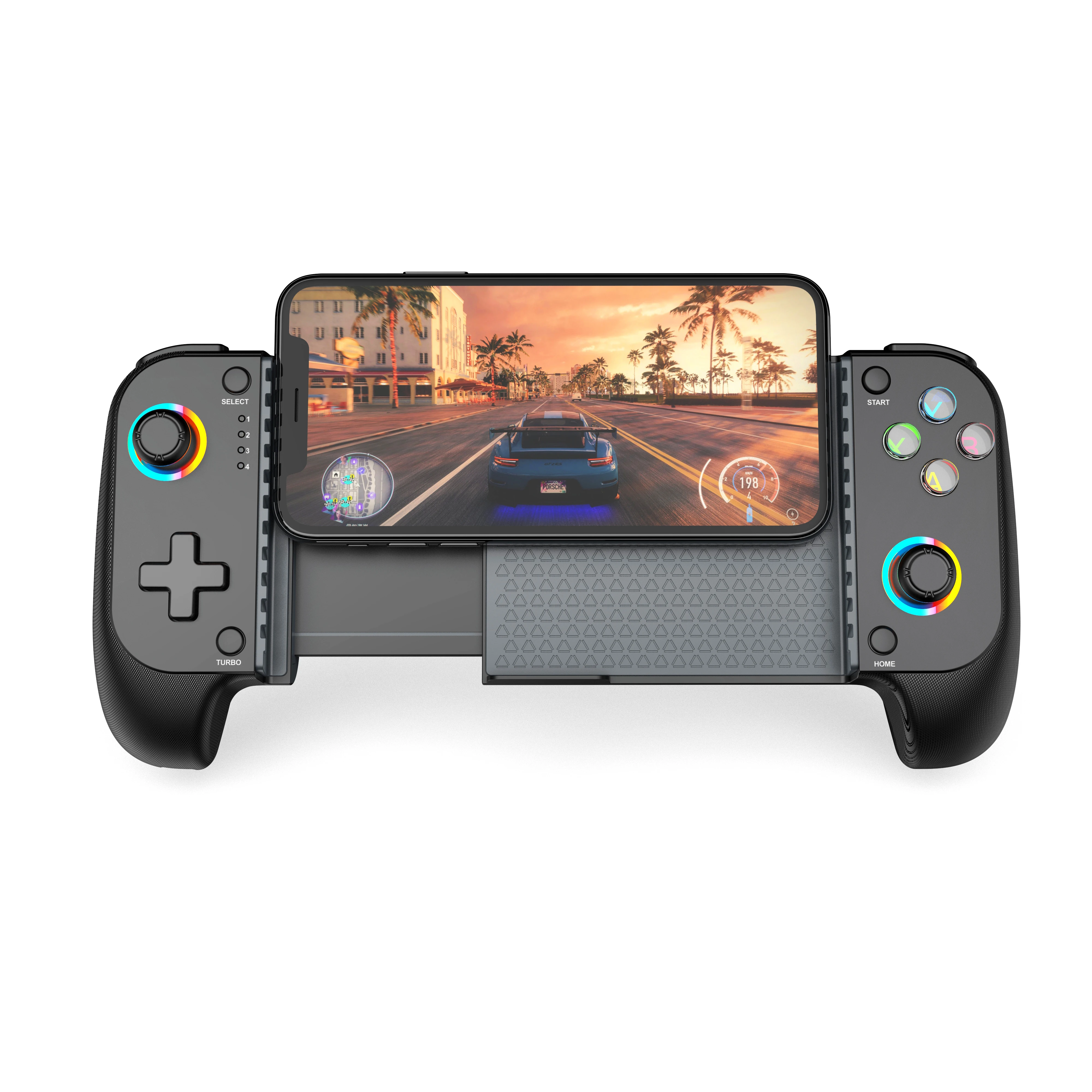 Мобильный игровой контроллер для iPhone и Android с RGB подсветкой, поддержка удаленного воспроизведения PS, Xbox Cloud и т. д.