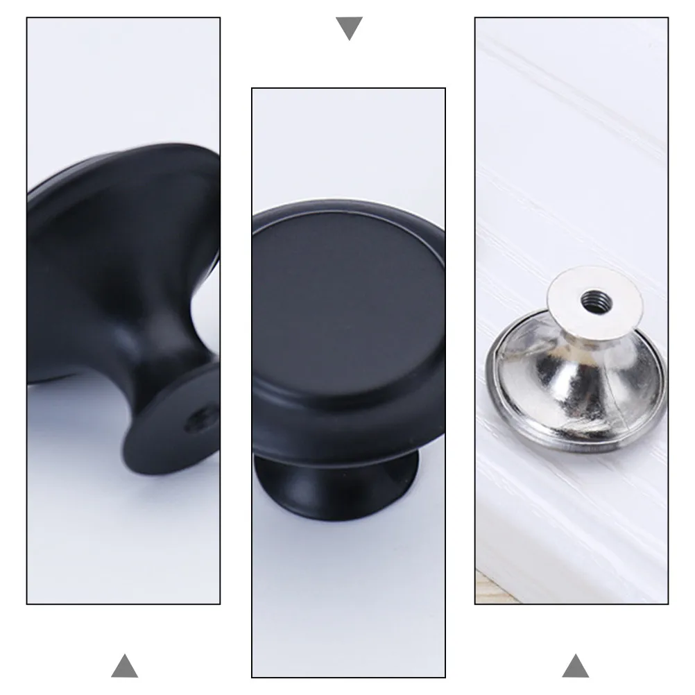 1Set Single Hole Handle High Grade Stainless Steel Round Drawer Knob Corrosion Resistant for Residential Commercial Doors