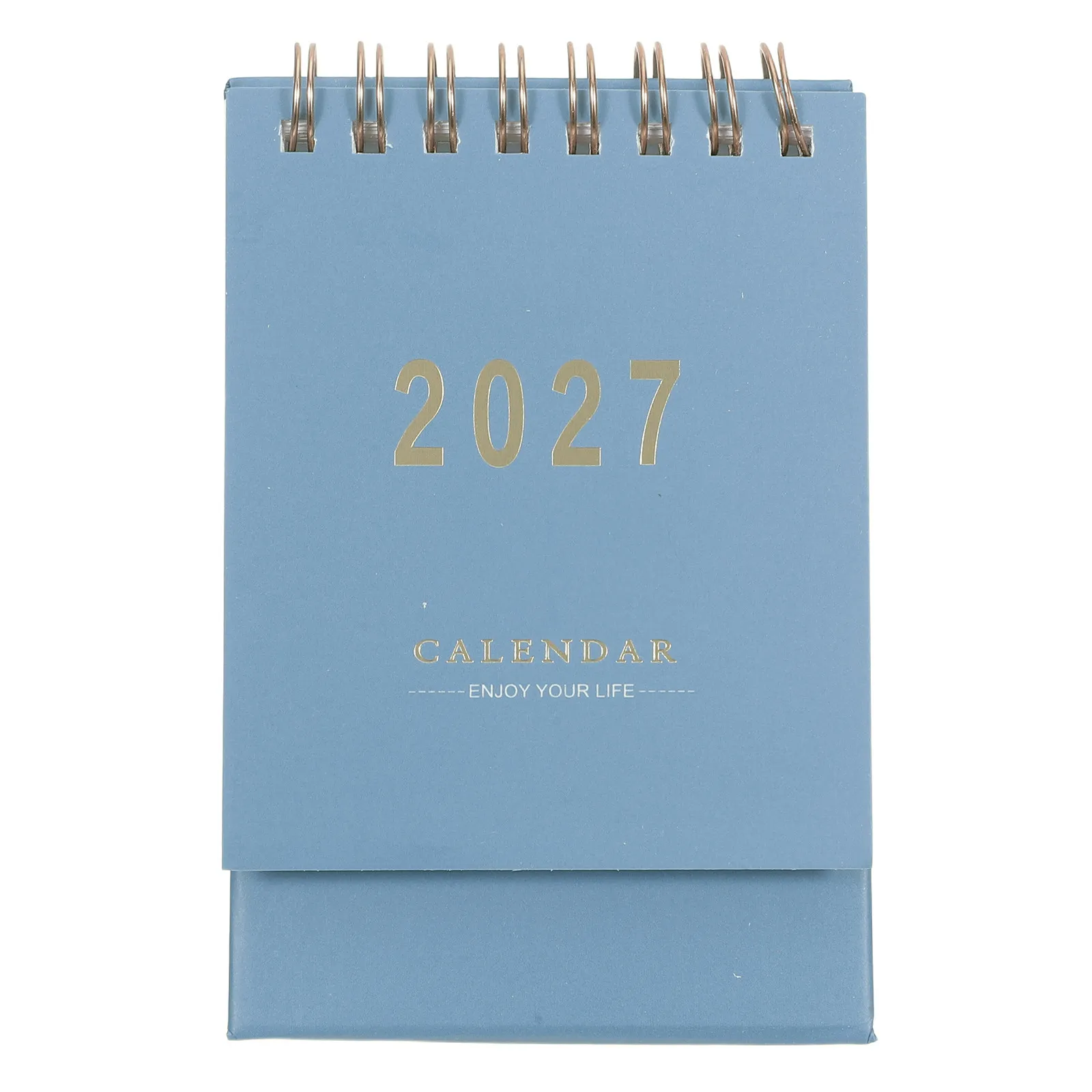2027 Mini Desk Calendar – Small Standing Flip Monthly Planner for Students, Office & Fitness Tracking