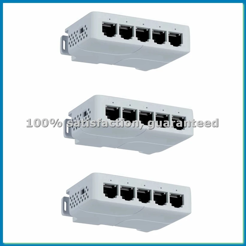 5 Port 10/100Mbps POE Extender 1 in 4 Out Network Switch Repeater Support IEEE802.3af/at/bt for PoE Switch NVR IPC 3Pcs-A51M