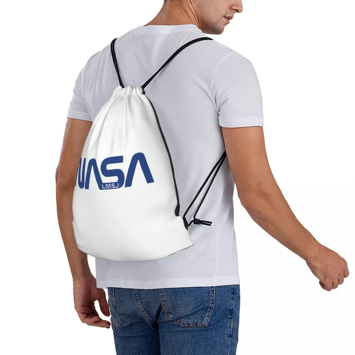 NASA Drawstring Bag Backpack men's bag school fashion drawstring backpack