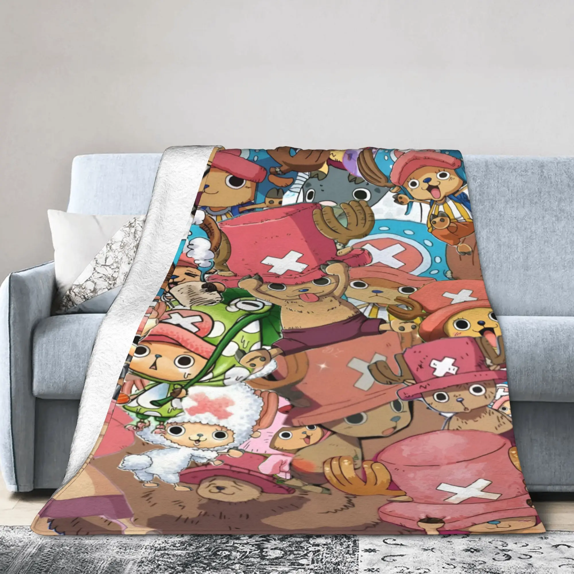 Custom Chopper Janpan Anime Blankets Warm Flannel Japan Throw Blanket for Bedding Couch Bedspread