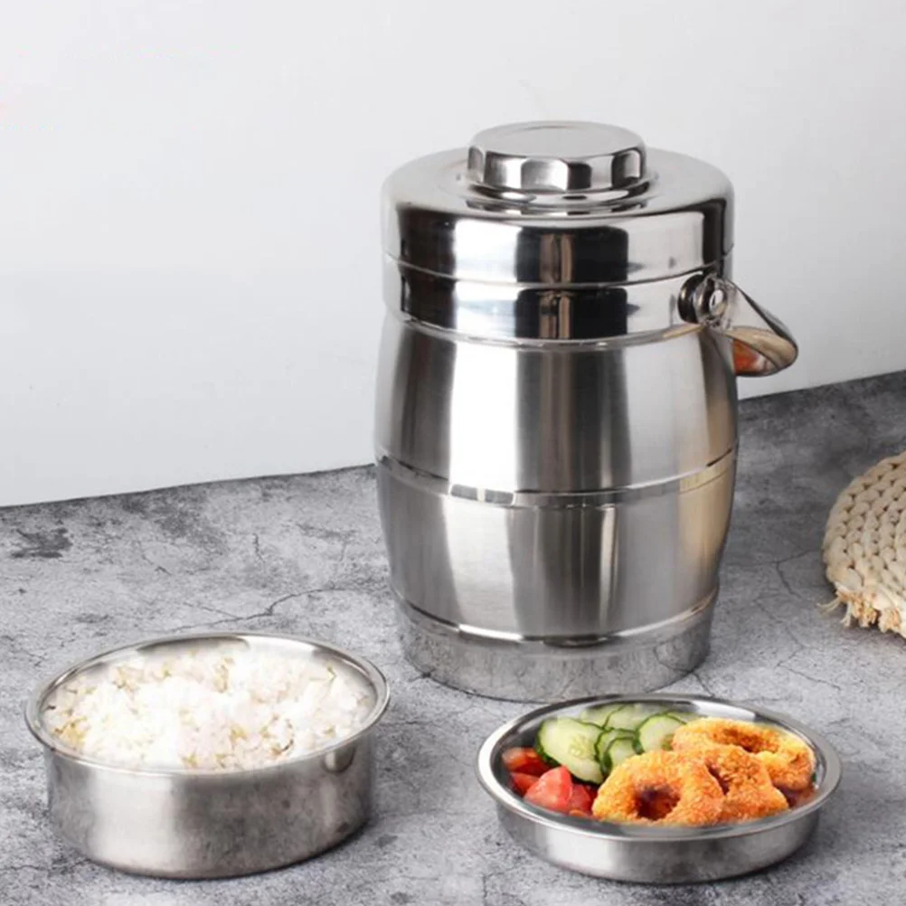 1 Juego de Lonchera Térmica de Acero Inoxidable, Contenedor de Alimentos Aislado a Prueba de Fugas para Sopa, Avena, Papilla, Arroz, Almacenamiento para el Trabajo y la Escuela