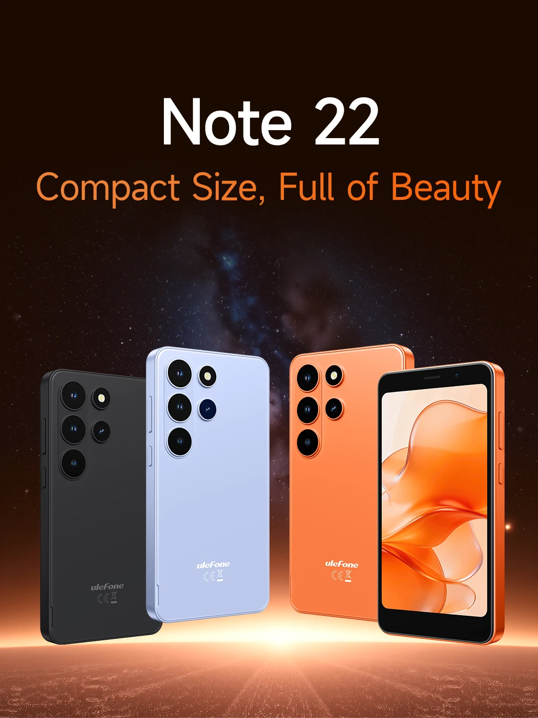 【World Premiere】Ulefone Note 22 Mini 5.0" Smartphone Android 16 Removable Battery Mobile Phone Dual SIM Standby Global Version