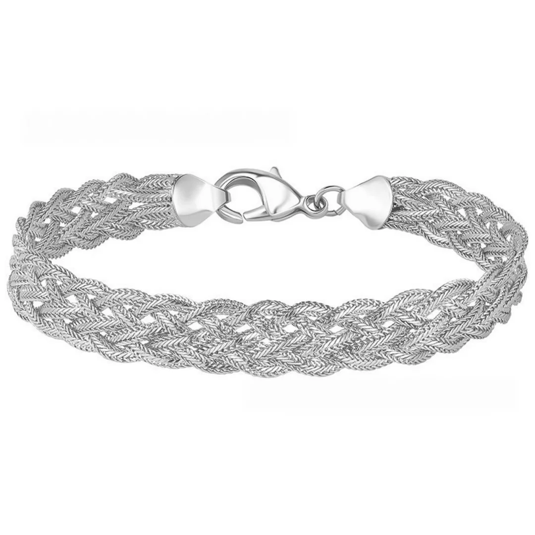 Light Luxury Fashion 925 Sterling Silver, Exquisite Heavy-Duty Drawstring Woven Ornament Bracelet Unisex, for Banquets 6