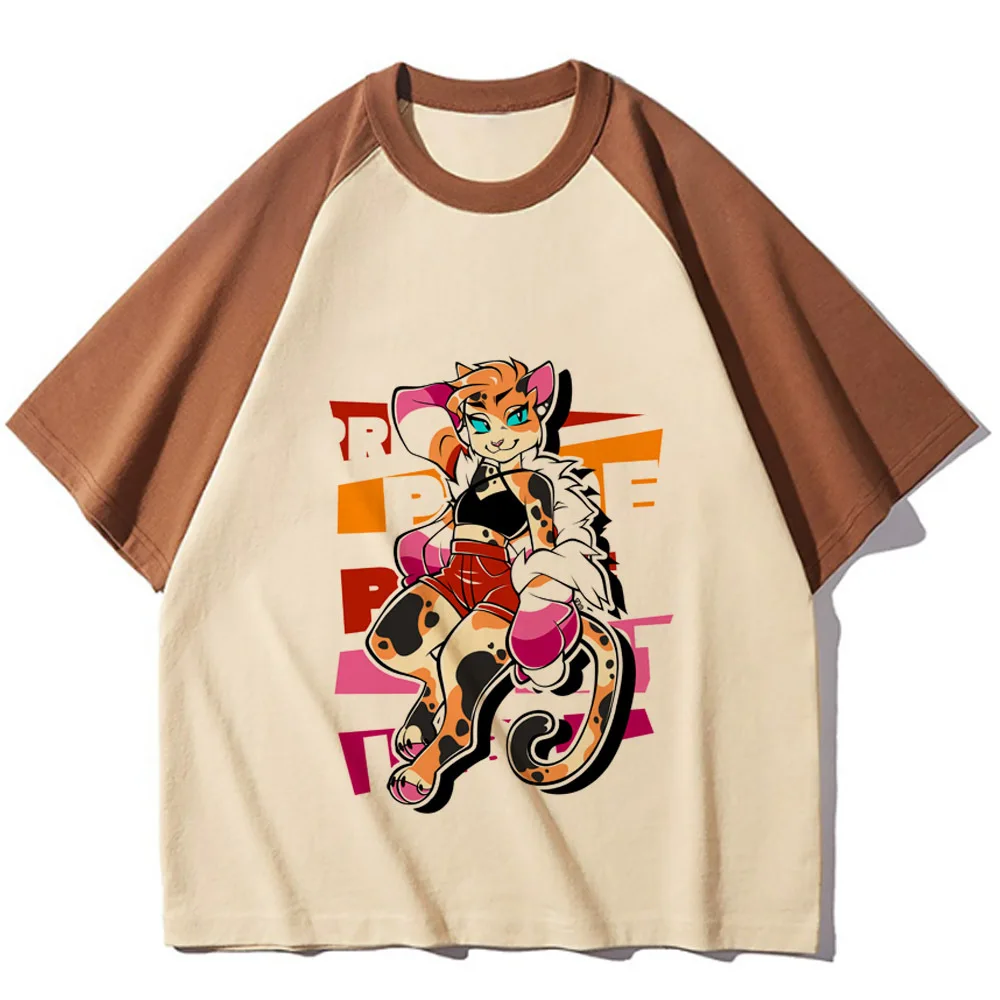 Furry t shirt teen Breathable anime Pop Culture streetwear 2000s shirt Grunge Pop Culture Digital anime korean clothes Graphic