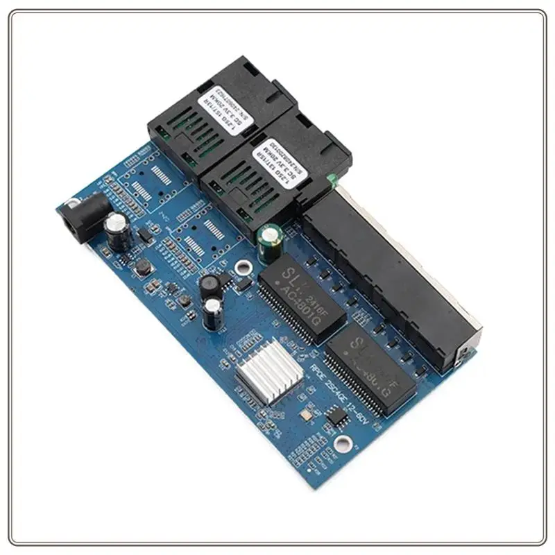 جيجابت محول إيثرنت سريع الألياف عكس POE وضع واحد 2 منافذ الألياف البصرية و4 منافذ RJ45 محول الوسائط البصرية-ABDQ