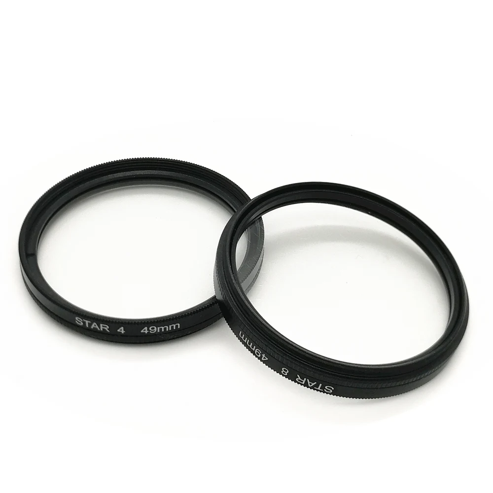 Rotatable Cross Star Filter Adjustable Lens Filter for 40.5 46 49 52 58 62 67 72 mm Lenses Nikon Sony DSLR Camera 4/8 Point Line