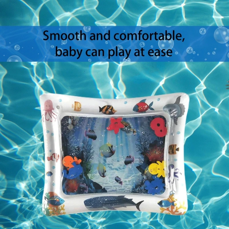 F19F Baby Water Mat Inflatable Cushion Infant Toddler Water Play Mat for Children Developing Baby Summer Play Toy Portable