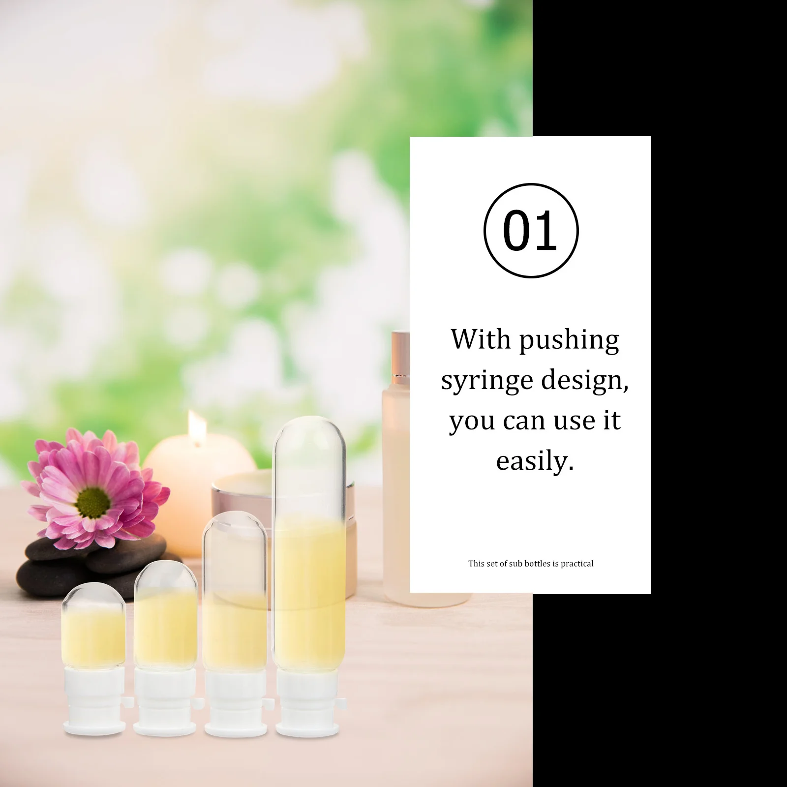 

20Pcs Empty Glass Bottles Refillable Containers Leakproof Mini Transparent Travel Size Bottles for Essential Oils