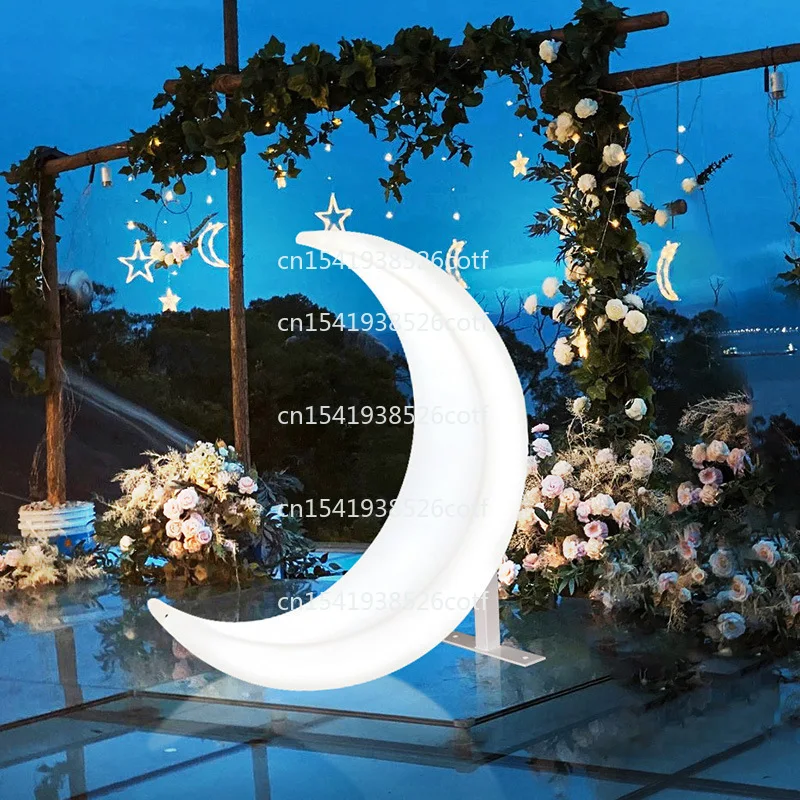 

Outer courtyard multi-person luminous moon swing hanging chair rocking chair solar energy