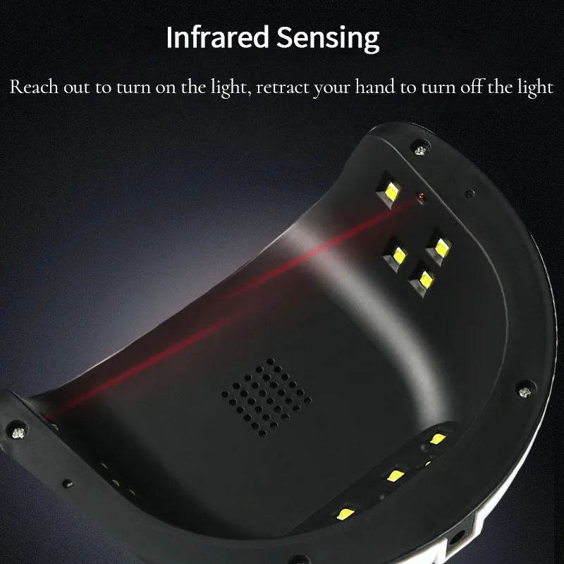 젤 폴리쉬용 손톱용 LINMANDA UV 라이트 손톱과 발톱용 자동 센서 타이머 설정이 있는 빠른 네일 건조기