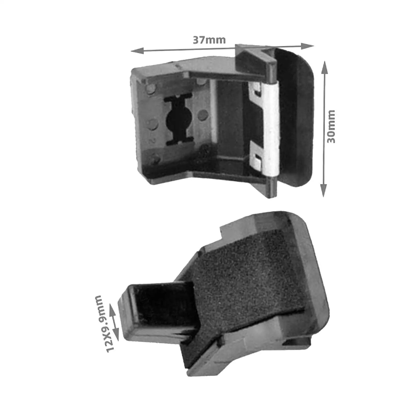 Soporte Trasero Duradero con Hebilla de Plástico Negro, Lado Derecho, Accesorio para Auto Hyundai Accent 2013
