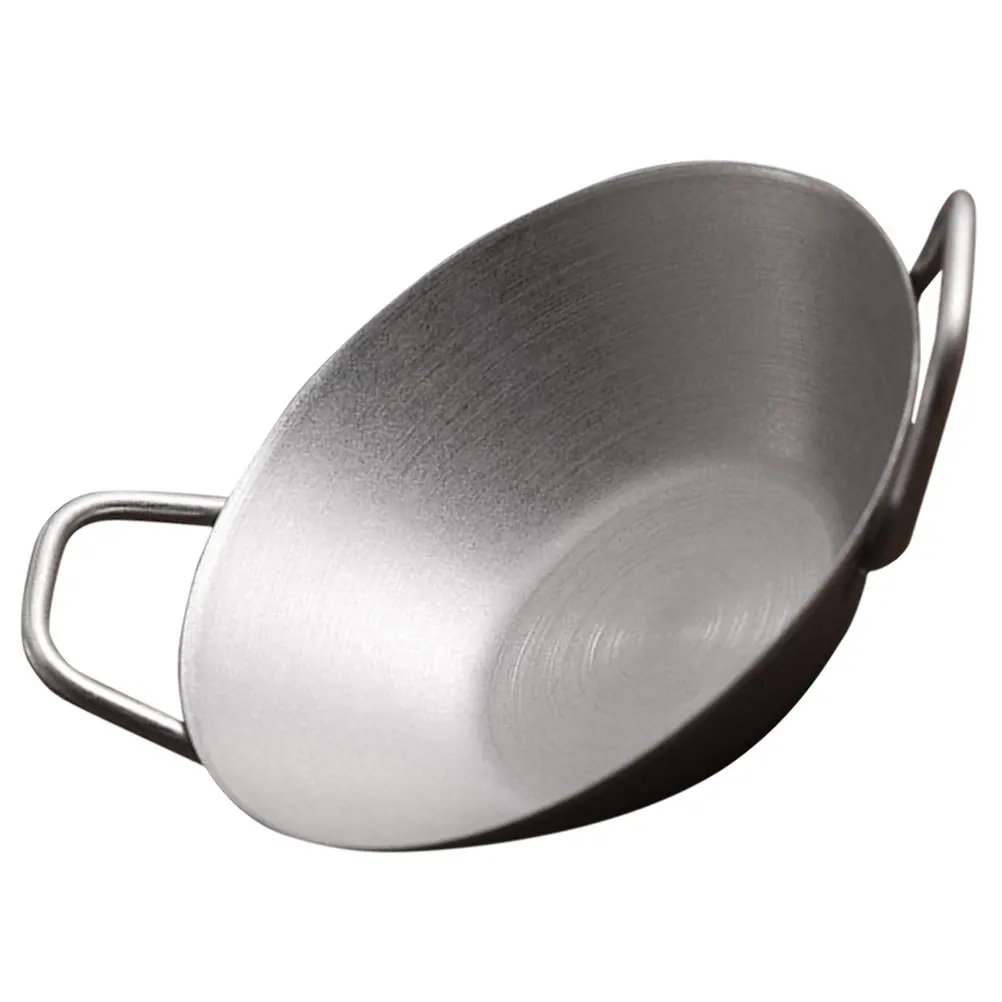 

Retro 304 Stainless Steel Double Ear Sauce Dishes Dipping Bowls Kitchen Tableware Practical Lasting Use Metal seasoning plate