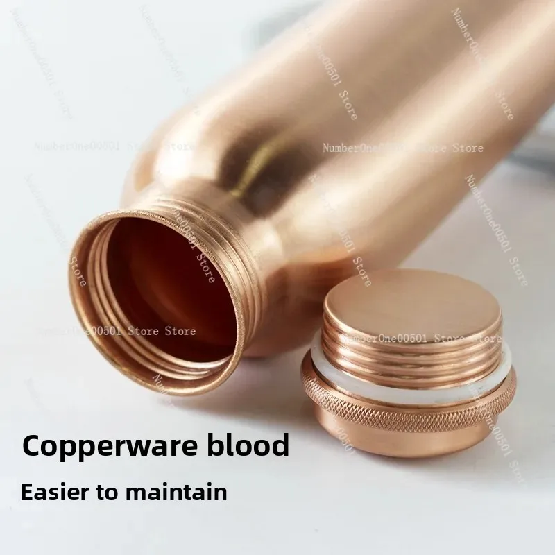 Imported pure copper handmade water bottle portable outdoor travel portable cold kettle