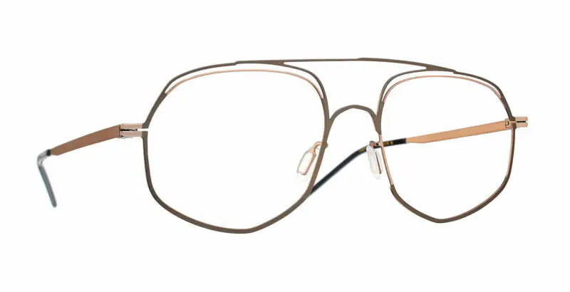 Luxury Italian Eyeglasses Frames with Unique Irregular Shape for Progressive Multifocal Transition Lens