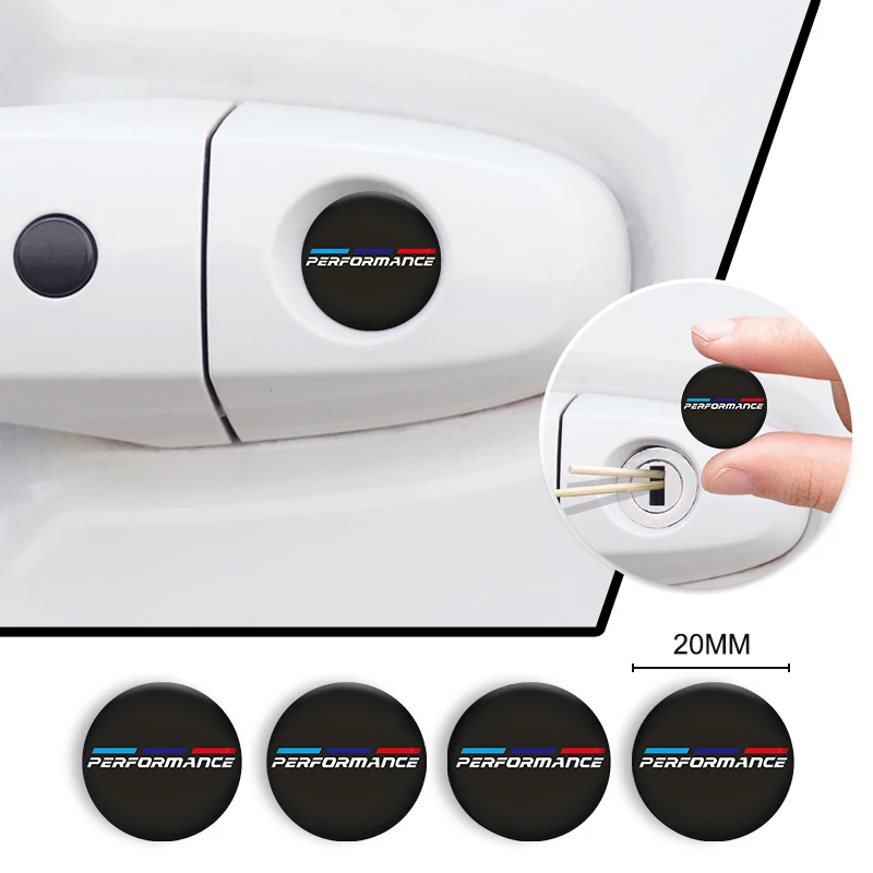 

4Pcs Car Lock Keyhole Decoration Protector Sticker Accessory For BMW M Power Performance F10 F31 E36 E39 E87 E90 X3 X5 E46 E87