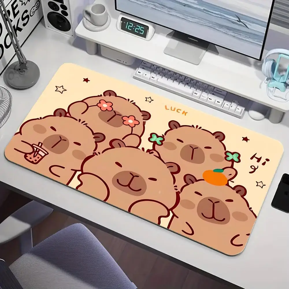 

Cute funny capybara Mouse Pad Large Gaming Mouse Pad Anti-Slip Rubber Base Extended Desk Mat Gamer Office Computer Accessories