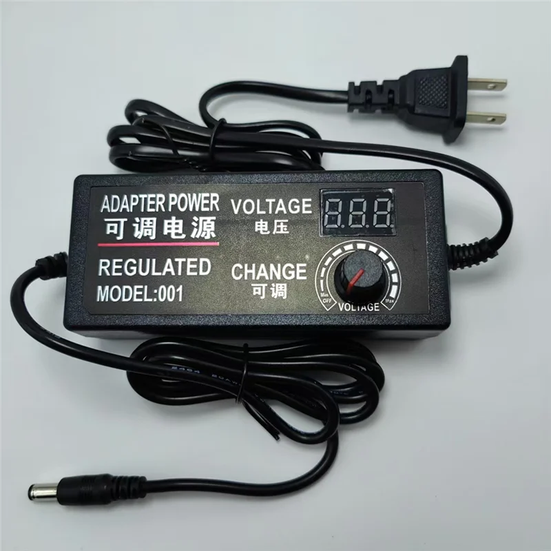 ABLN-Universal 3-24V 3A محول إمداد الطاقة المتغير مع شاشة عرض الجهد LED، محول التبديل القابل للتعديل الولايات المتحدة الولايات المتحدة التوصيل