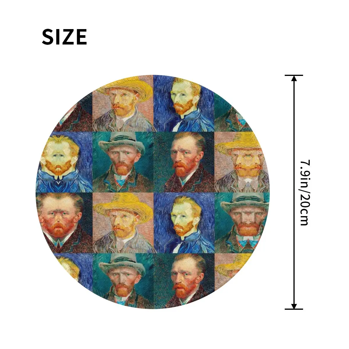 Gamer Mouse Pad Van Gogh Waterproof Mousepad Desk Accessories Self-Portrait Collage Fashion Mouse Mats For Laptop PC MacBook