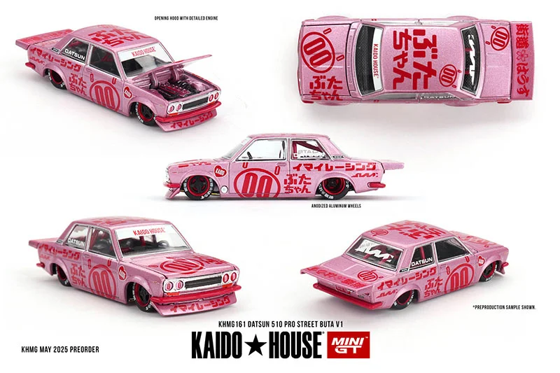 

(Pre-Order) Kaido House x MINI GT 1:64 Datsun 510 Pro Street Buta V1 Diecast Collector's Vehicle Model Car