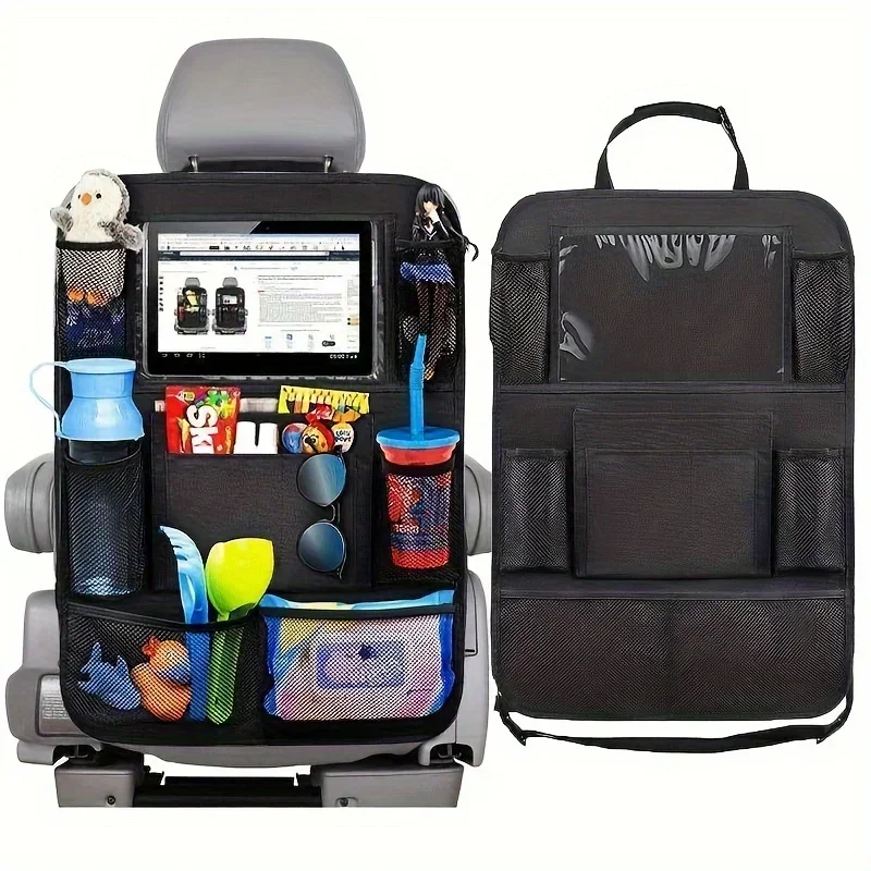 1pc-Car Seat Organizer Multifunctional Oxford Fabric Car Back Multi Pocket Storage Bag with Tablet Holder Protector for Kids - Image 4