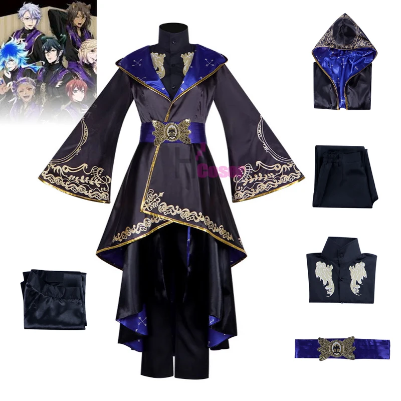 Twisted Wonderland Night Raven College Ceremonial Robes Full Set Cosplay Costume Epel Felmier Ace Magical School Uniform Hallowe