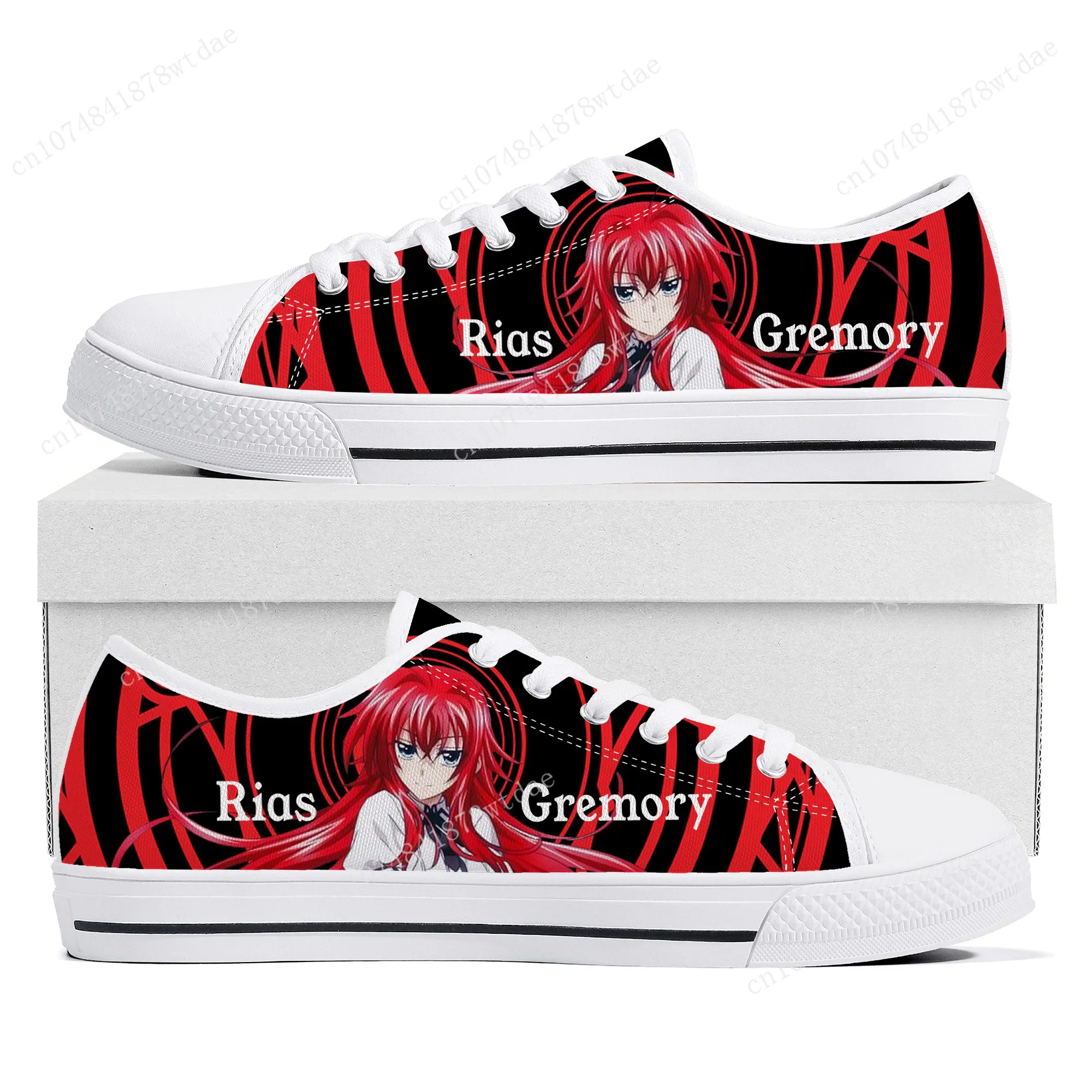 Zapatillas de deporte de alta calidad para hombre y mujer, zapatos de lona hechos a medida, Anime, High School, DxD