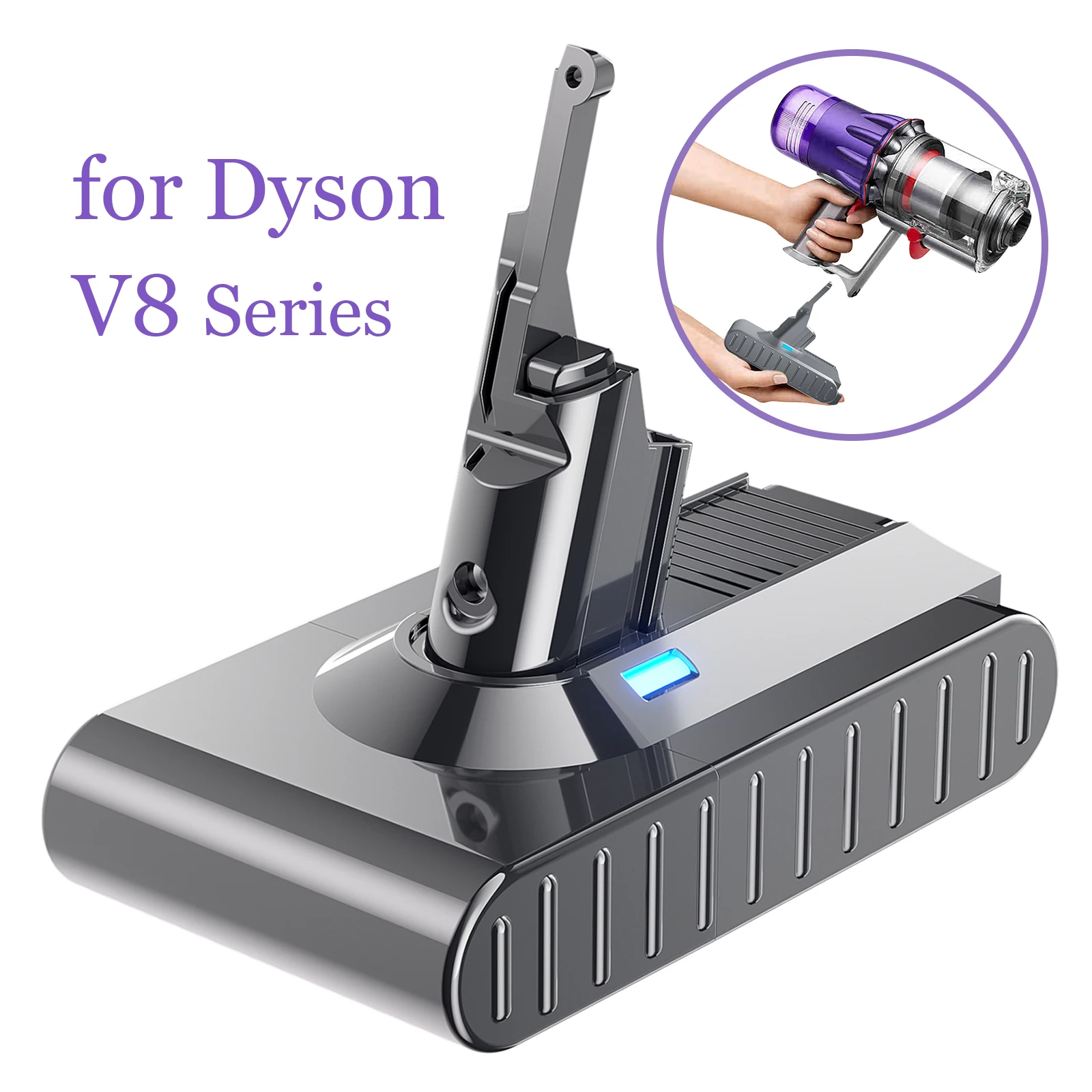 

Для Dyson V8 8000 мАч 21,6 В литий-ионный сменный аккумулятор для серии Dyson V8 пылесос ручной пылесос перезаряжаемые батареи 100% новый