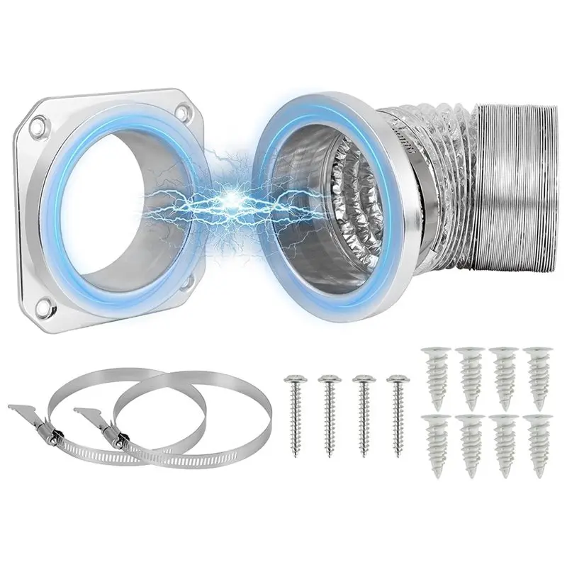

【ТОЛЬКО СЕГОДНЯ】Комплект магнитных соединителей для вентиляционных отверстий DV180 с шлангом длиной 3,3 фута и зажимами, корпус из алюминиевого сплава
