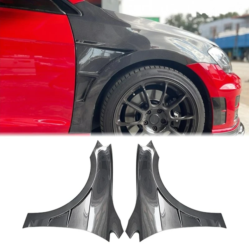 Premium-Lightweight FORVW Golf 7 GTI/R Mk7.5 Vented Front Fenders Carbon Fiber