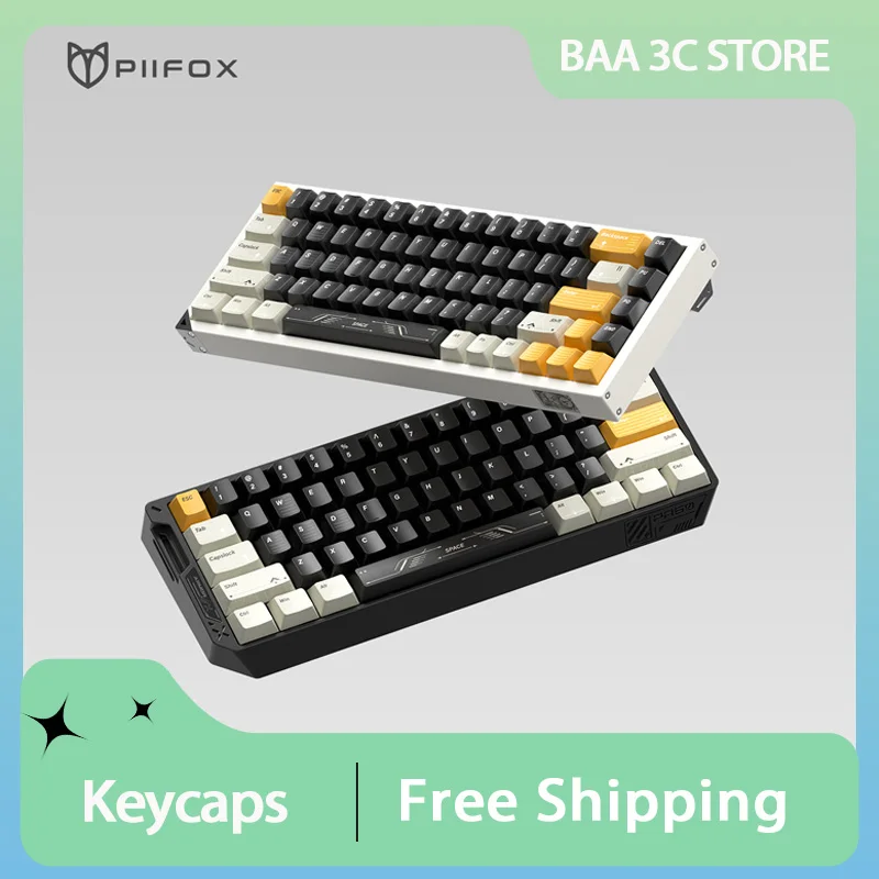 

PIIFOX Series Keycaps PBT Cherry Profile Thermal Sublimation Key Cap Customization 68 Keys Keyboard Accessories for Wooting
