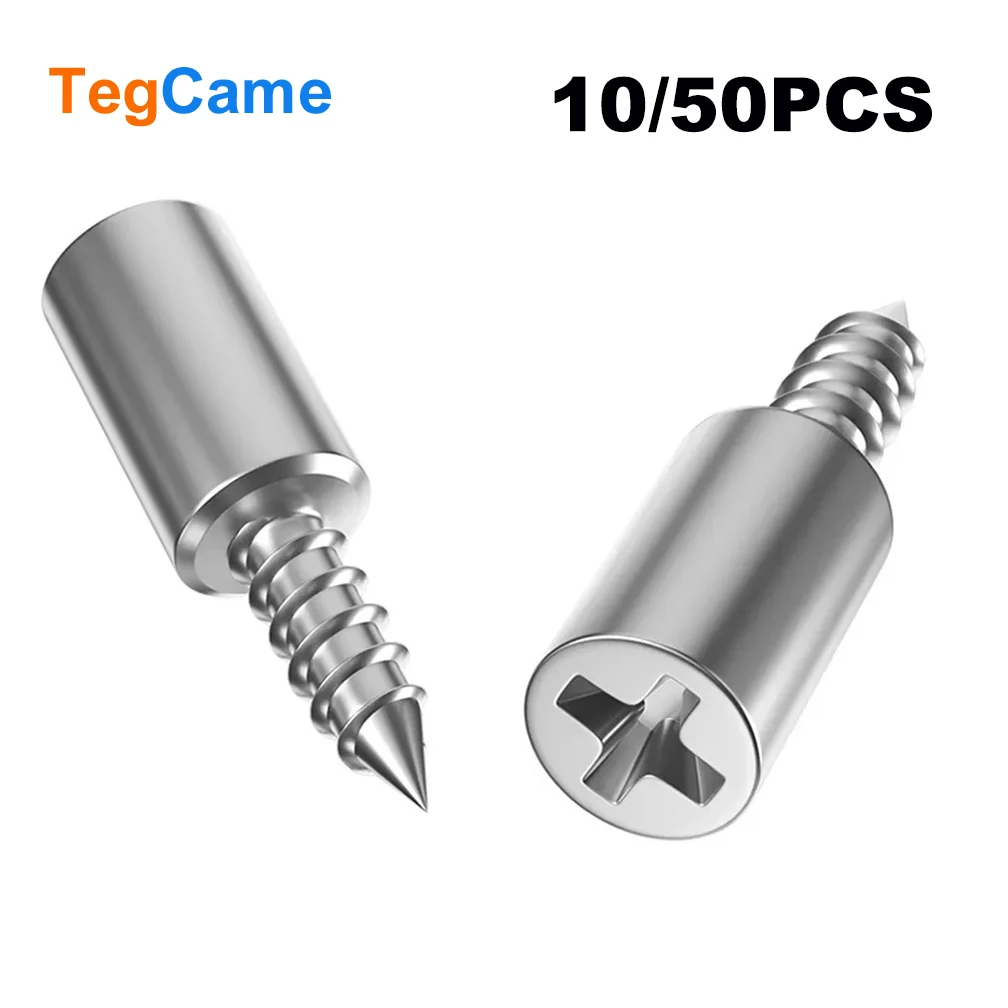 50/20/10PCS Self-tapping Screws Cabinet Bracket Laminate Support Glass Studs Pegs Nonslip Partition Nail for Wooden Wardrobes