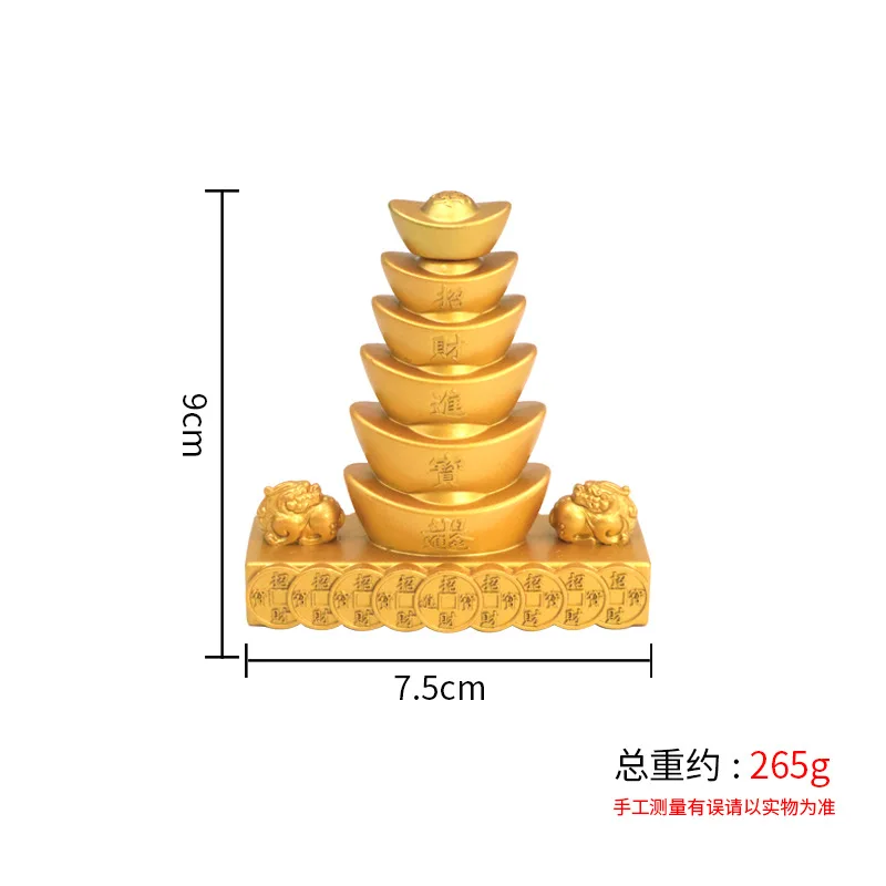 

Fortune Attracting Coin Rotating Ornament Sand Gold Color Entrance Cashier Desk Decoration Wealth Opening Gift