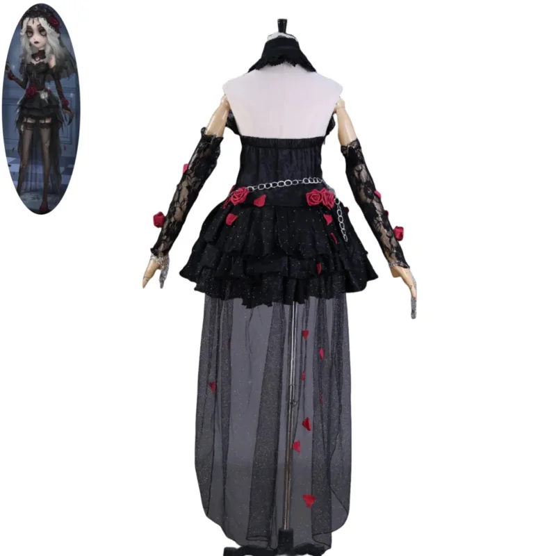 2025 ♥ New Game Identity Ⅴ Ada Mesmer Psychologist Cosplay Costume Skin Everlasting Night Black Gothic Dress Wig Woman Sexy H ☆★